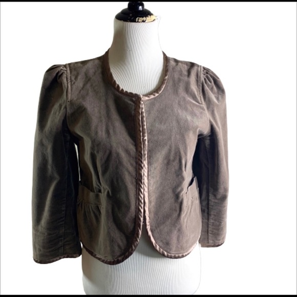 Anthropologie Sanctuary Velvet Crop Jacket
